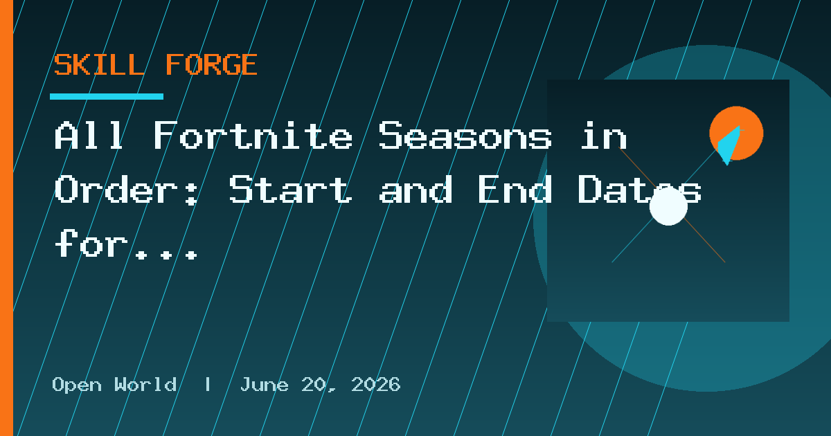 All Fortnite Seasons in Order: Start and End Dates for Every Chapter