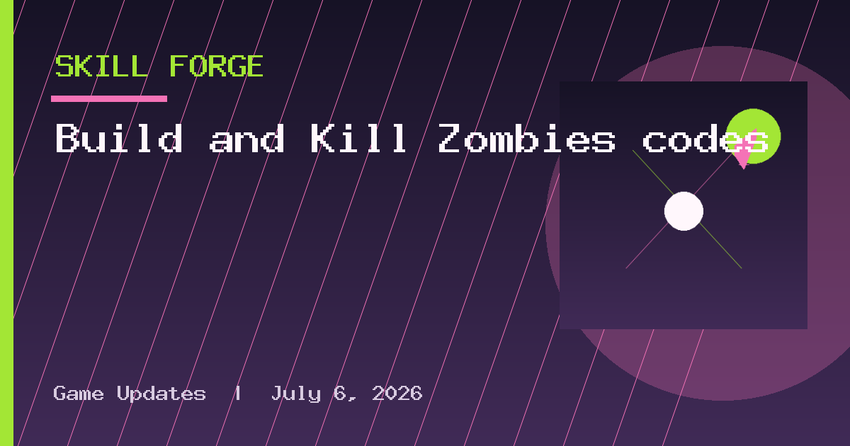 Build and Kill Zombies codes