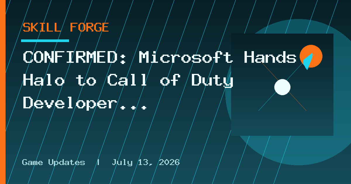 CONFIRMED: Microsoft Hands Halo to Call of Duty Developer Activision as Part