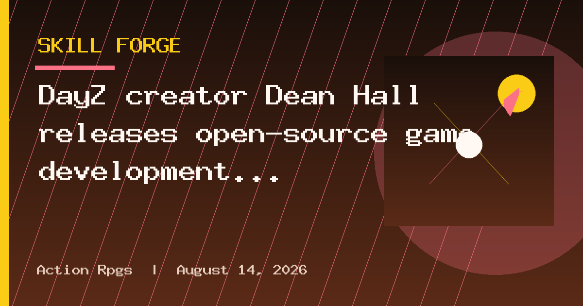 DayZ creator Dean Hall releases open-source game development framework Brutal