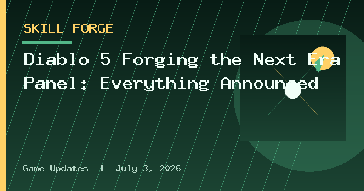 Diablo 5 Forging the Next Era Panel: Everything Announced