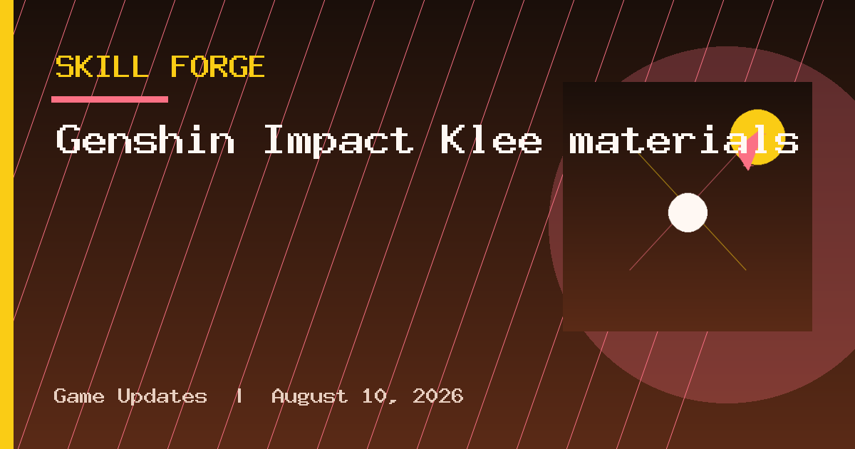 Genshin Impact Klee materials