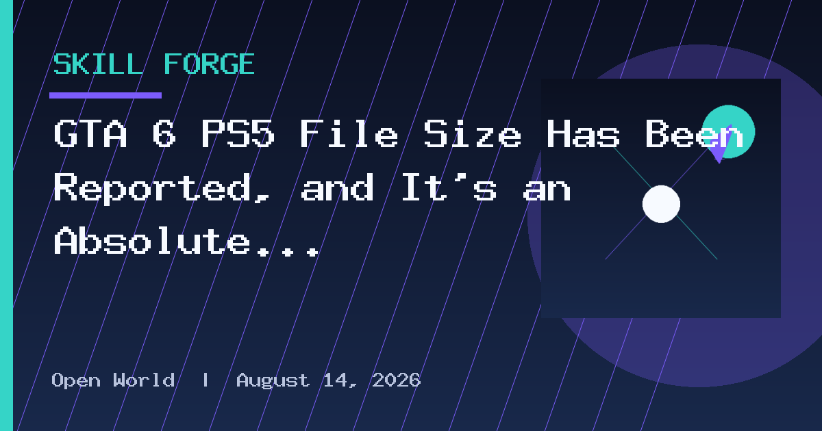 GTA 6 PS5 File Size Has Been Reported, and It's an Absolute Monster