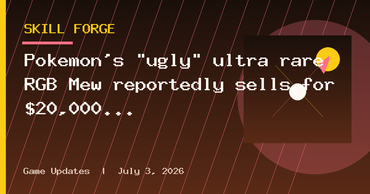 Pokemon’s “ugly” ultra rare RGB Mew reportedly sells for $20,000 as 30th