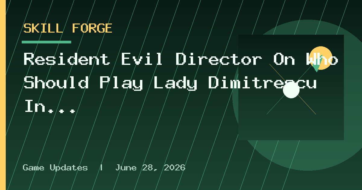 Resident Evil Director On Who Should Play Lady Dimitrescu In A Resident Evil