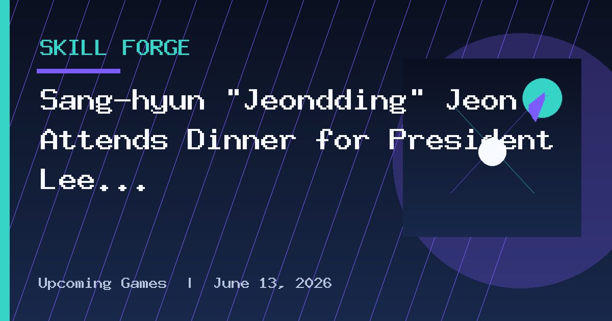 Sang-hyun "Jeondding" Jeon Attends Dinner for President Lee Jae-myung's State