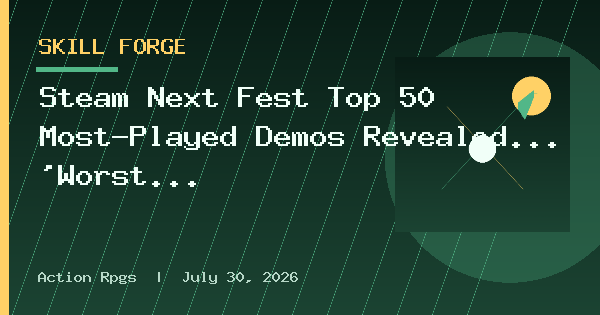 Steam Next Fest Top 50 Most-Played Demos Revealed... 'Worst Class Ever' Takes