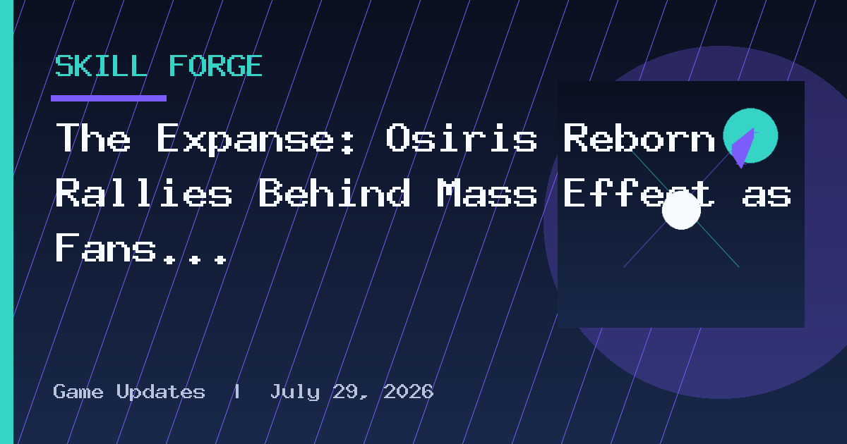 The Expanse: Osiris Reborn Rallies Behind Mass Effect as Fans Refuse to Give Up